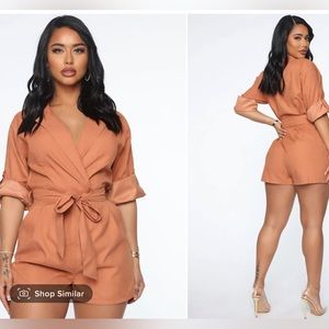 Collared fashion nova romper